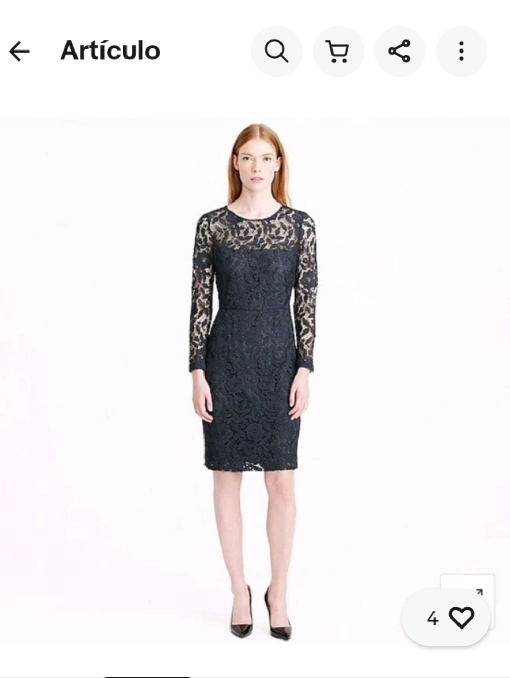 J. Crew Black Lace Midi Sheath Dress